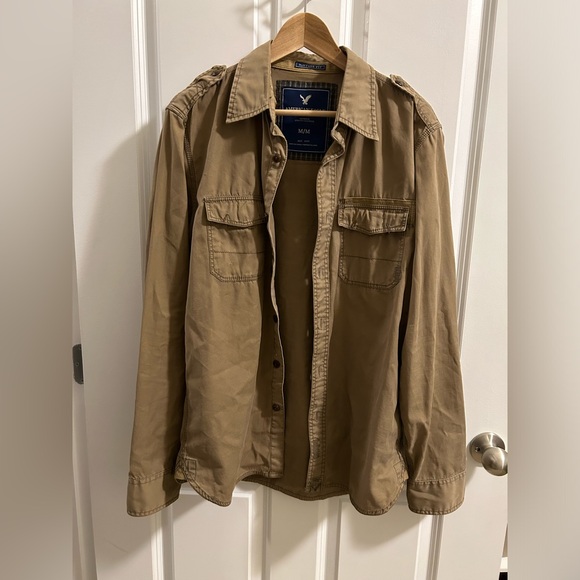 American Eagle Outfitters Other - American Eagle Authentic Vintage Fit Long Sleeve Button Up Shirt Jacket Size M